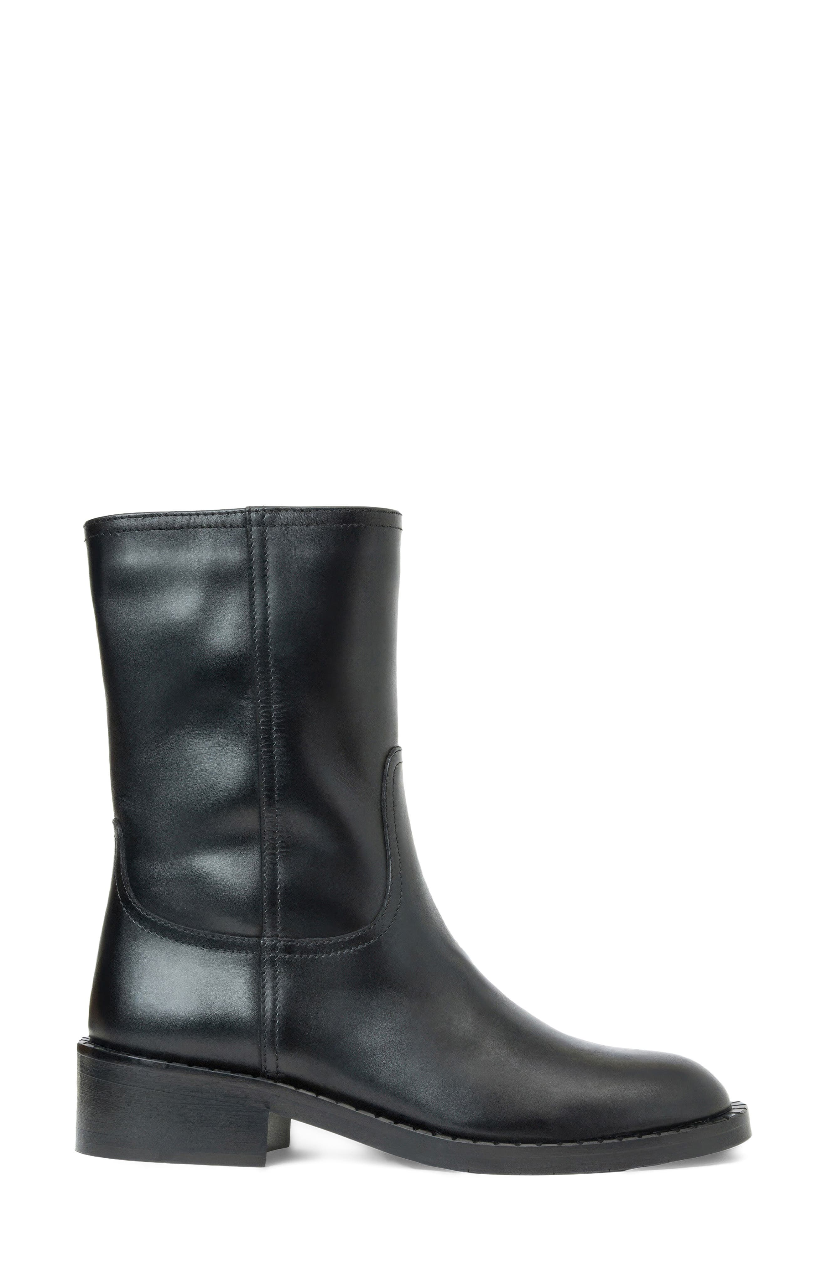 Georgetta Waterproof Leather Boot, Alternate, color, BLACK LEATHER