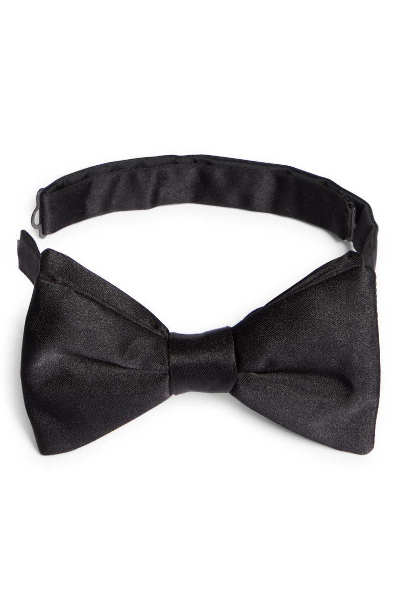 ZEGNA TIES Silk Bow Tie, Main, color, Black