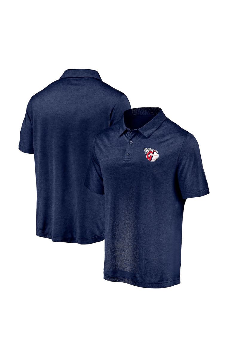 FANATICS Men's Fanatics Branded Navy Cleveland Guardians Primary Logo Space-Dye Polo, Main, color, 