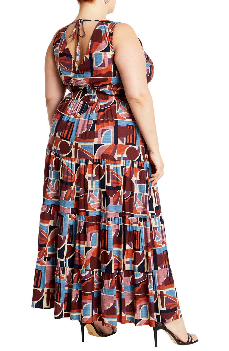 City Chic Amara Tie Back Dress, Alternate, color, La Palma