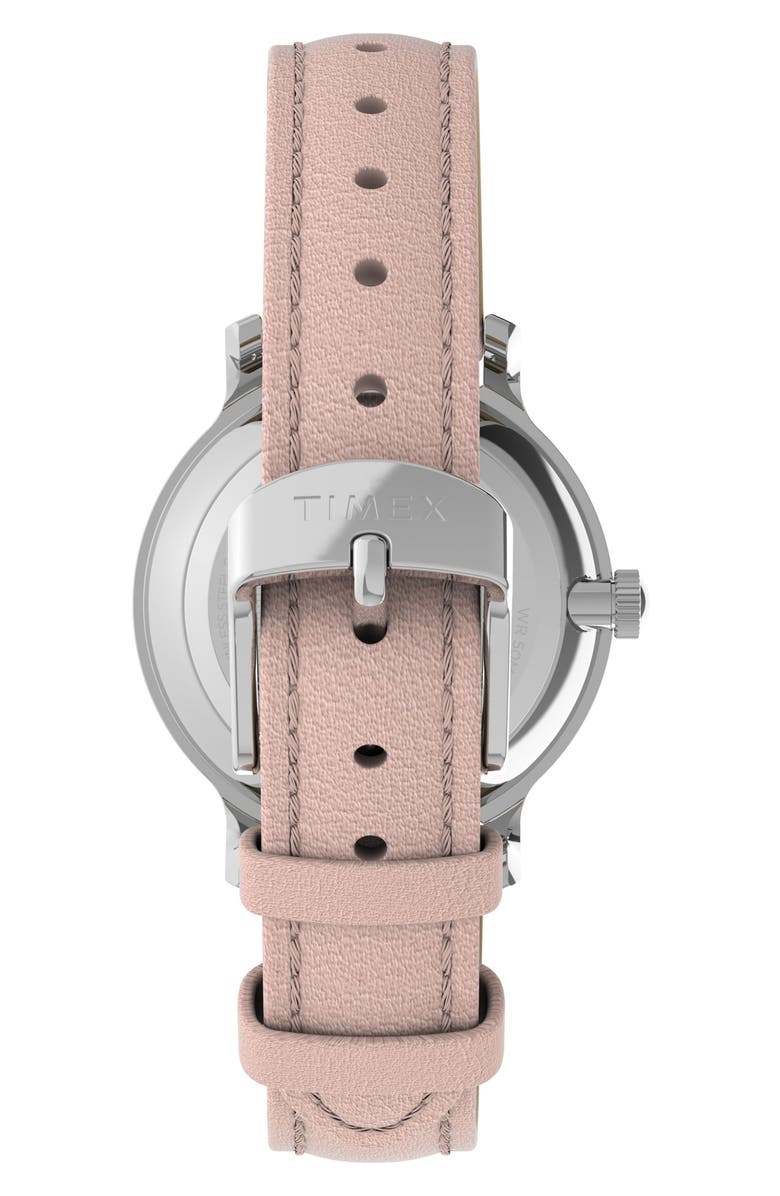 Timex<sup>®</sup> Transcend Leather Strap Watch, 31mm, Alternate, color, Pink