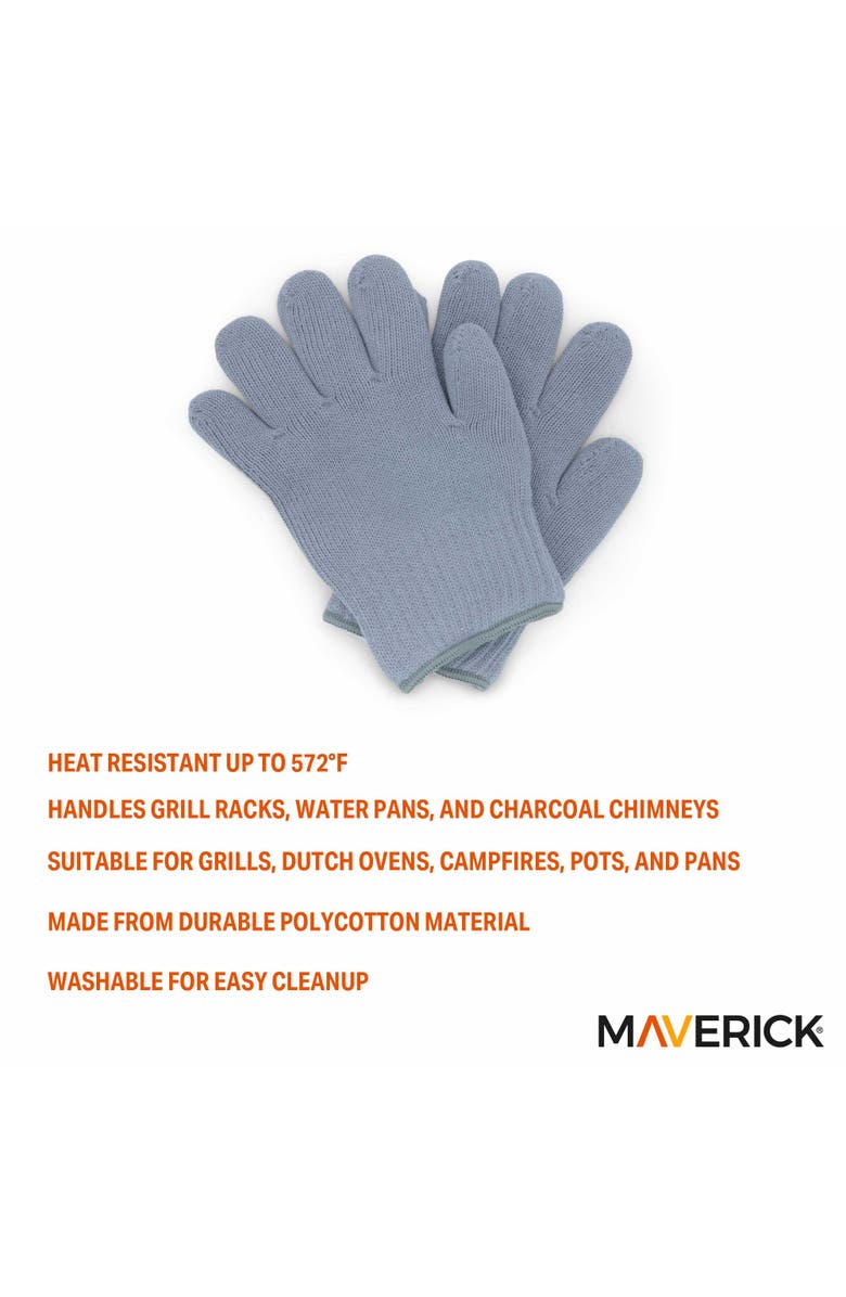 Maverick Heat Resistant Grill Gloves, Alternate, color, Grey