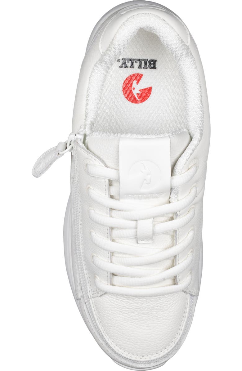 BILLY Footwear Comfort Plush Zip Around Sneaker, Alternate, color, White Leather