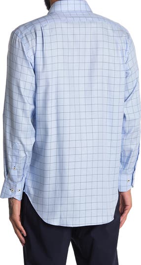 Oxford Windowpane Trim Fit Dress Shirt