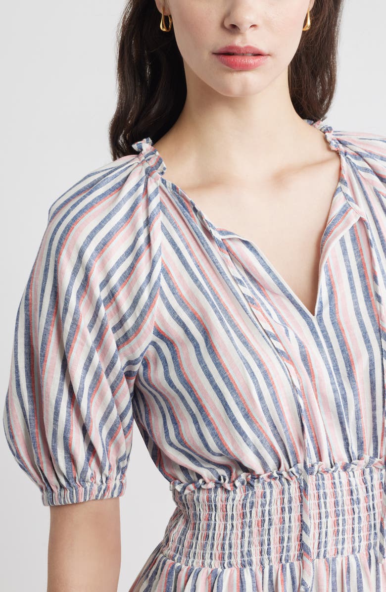 Caslon<sup>®</sup> Tie Front Linen Blend Maxi Sundress, Alternate, color, 