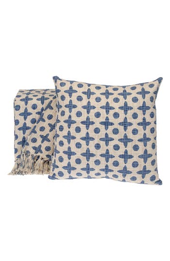 Parkland Collection Geometric Throw Pillow In Blue