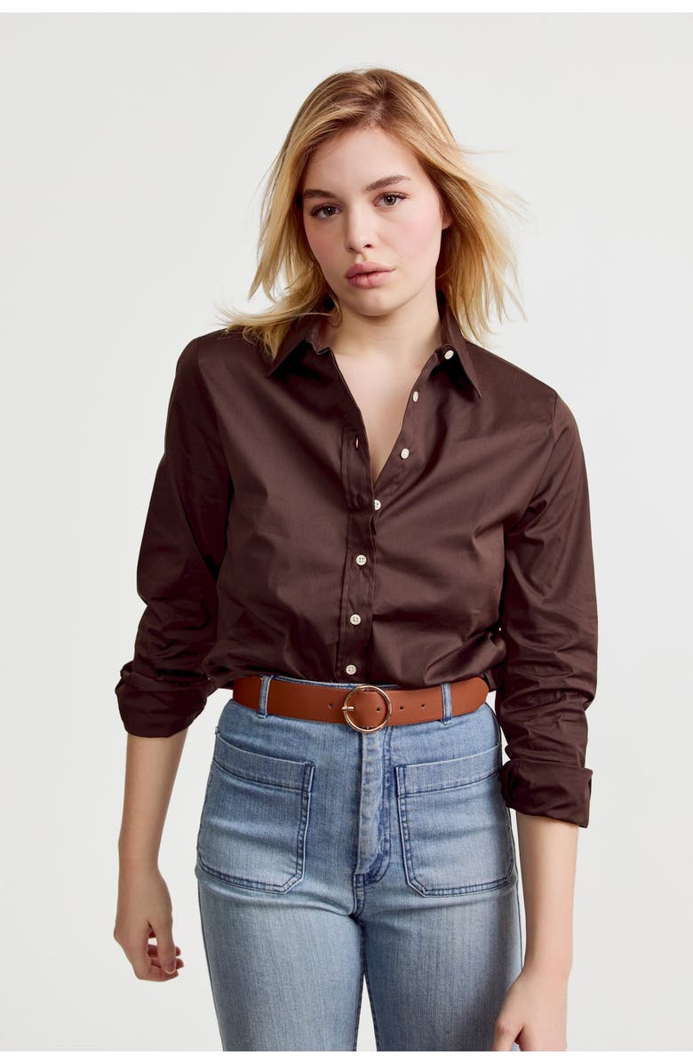 The Shirt by Rochelle Behrens The Icon Shirt, Alternate, color, Brown