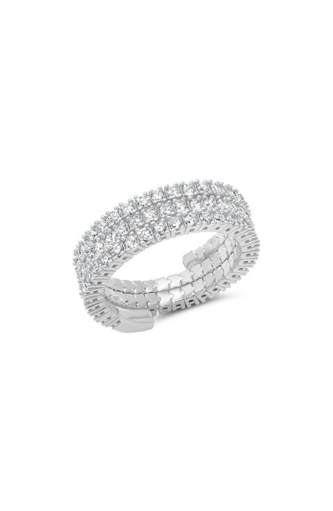 Graduated Adjustable Cubic Zirconia Ring
