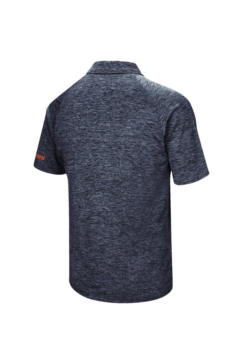 Men's Colosseum Navy Auburn Tigers Down Swing Polo, Alternate, color, Heather Navy