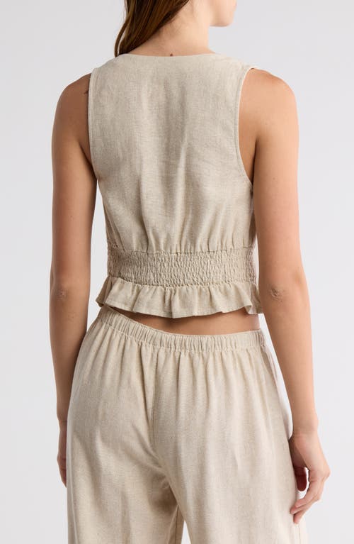 Abound Linen Button Front Vest