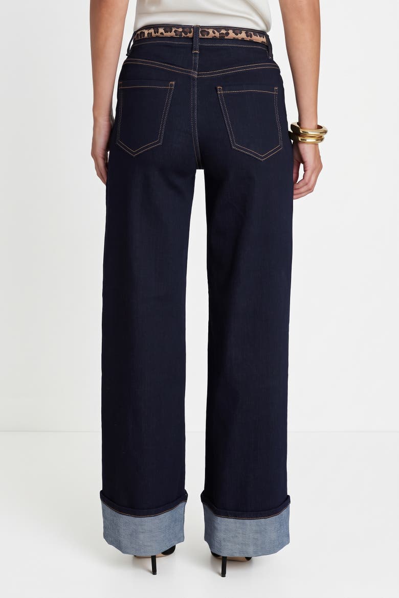 Claire Palazzo Cuff Jean, Alternate, color, Indigo