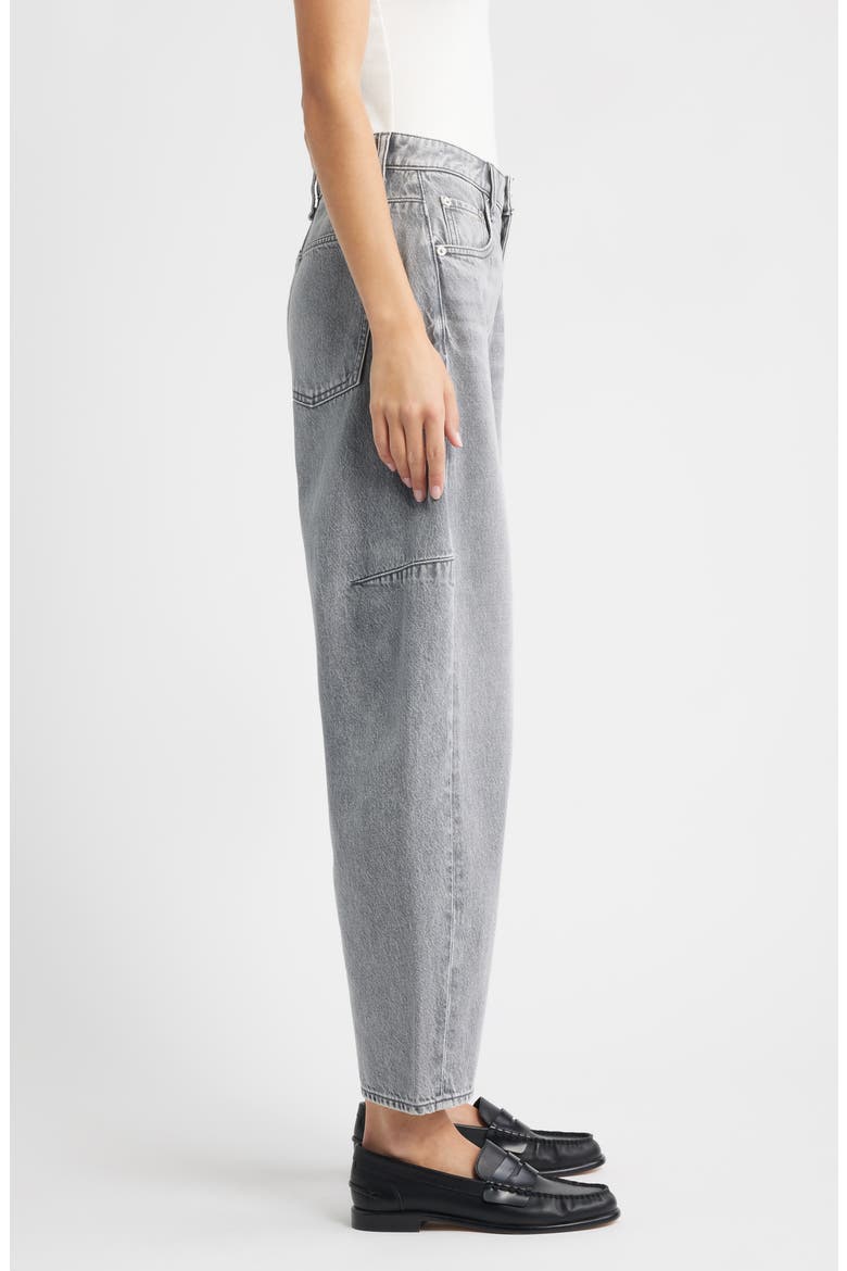 Charlie Super High Waist Ankle Barrel Jeans, Alternate, color, WASHED GREY