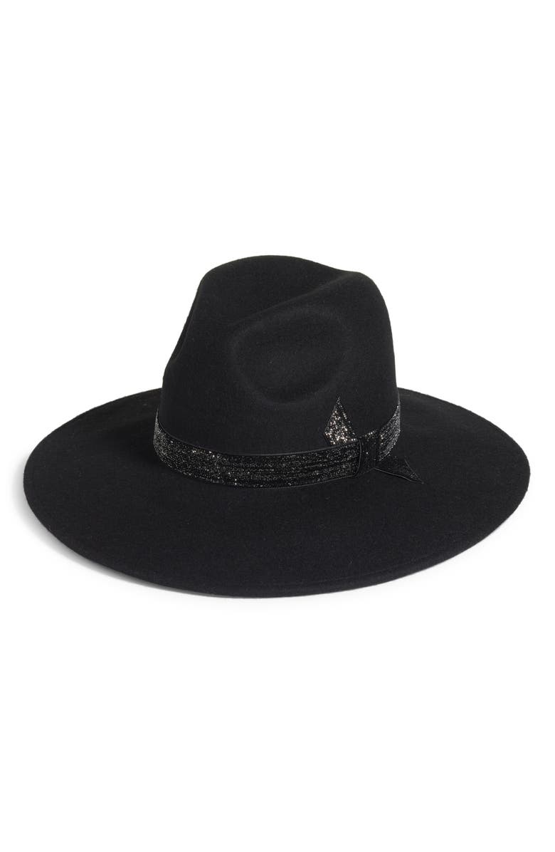 Nordstrom Velvet Trim Wool Panama Hat, Main, color, 