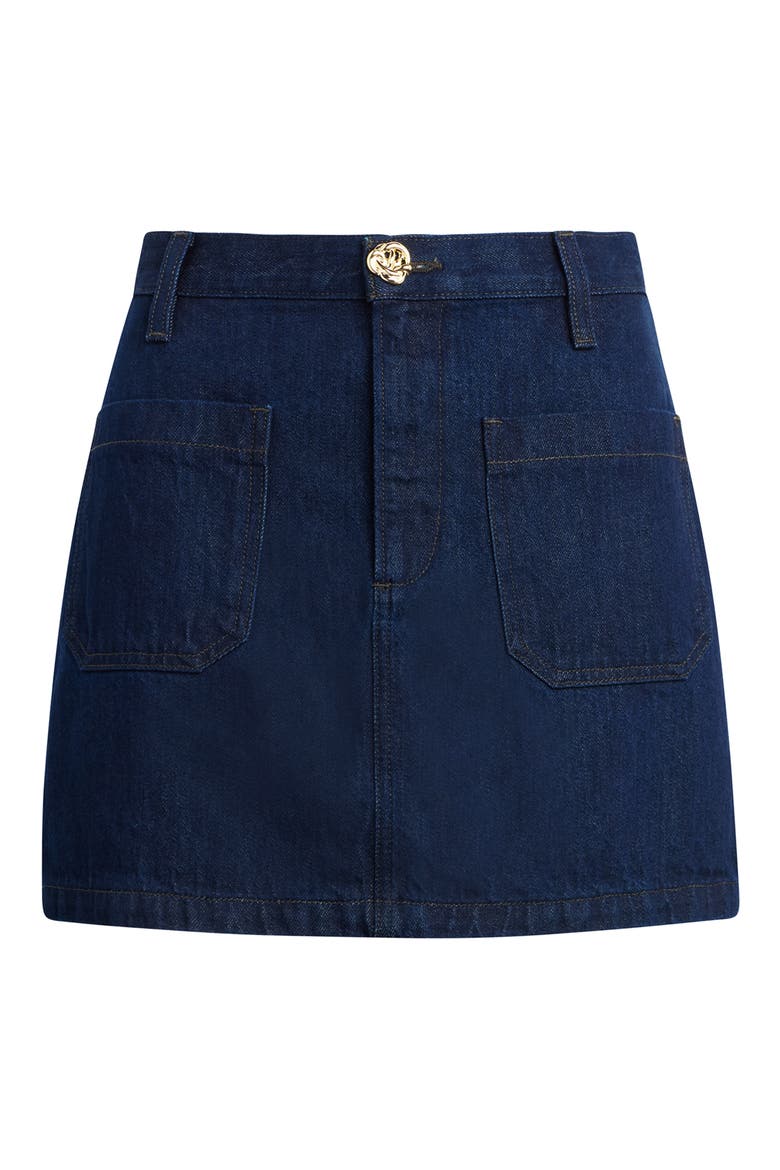 The Mimi Denim Miniskirt, Alternate, color, STOUT