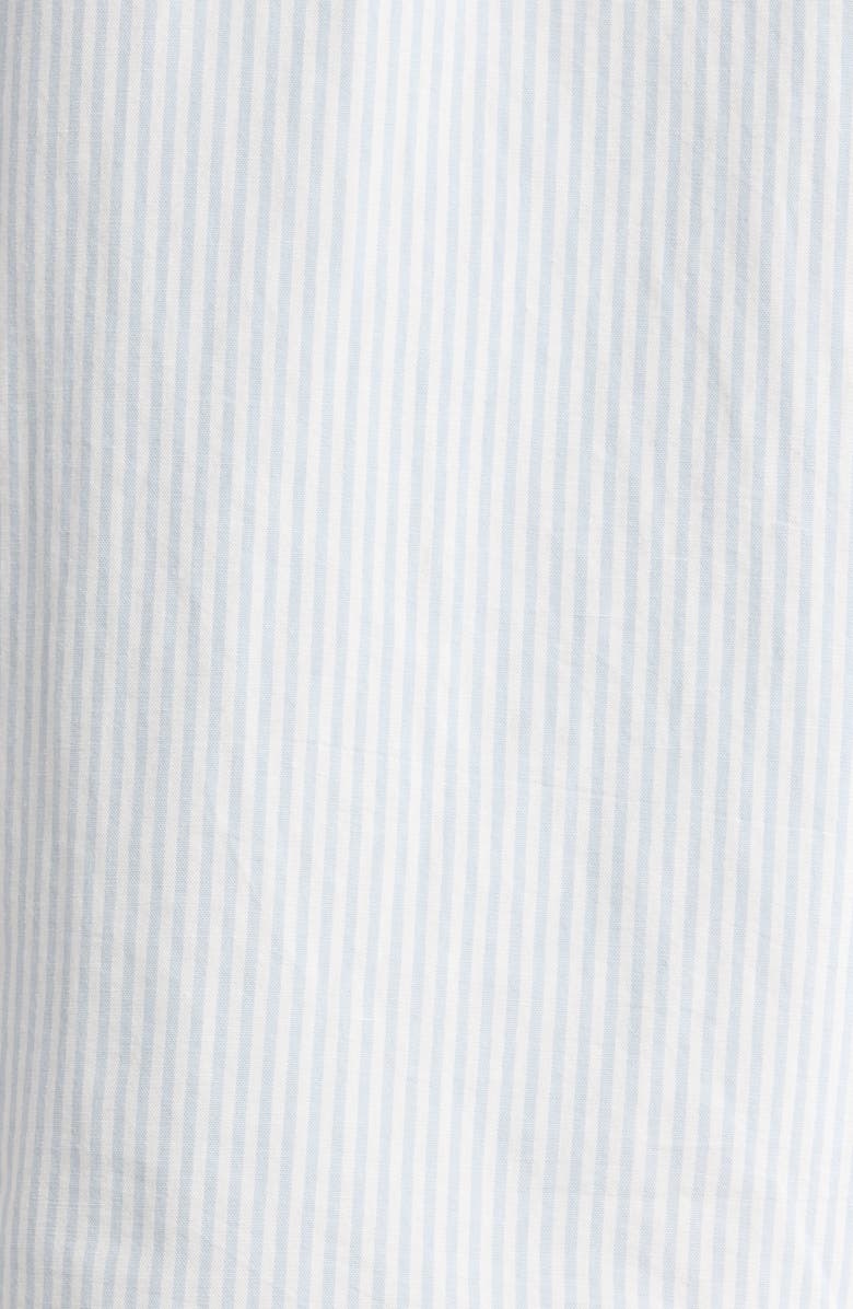 Vans Lawson Stripe Cotton & Linen Blend Button-Up Shirt, Alternate, color, Dawn Mist-Marshmallow