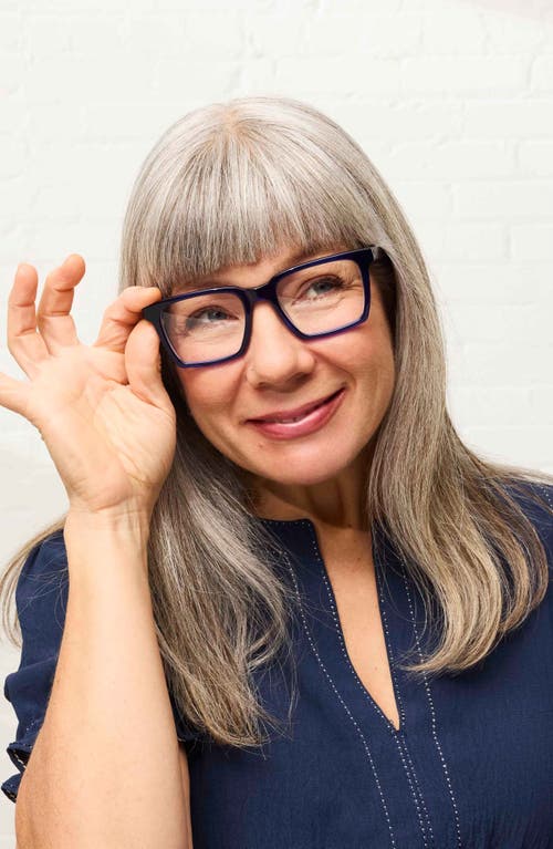 Eyebobs Rabble Rouser 55mm Blue Light Blocking Rectangular Reading Glasses