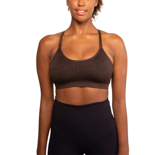 Modern Eternity Maternity Bella Active Maternity Nursing Bra In Brown