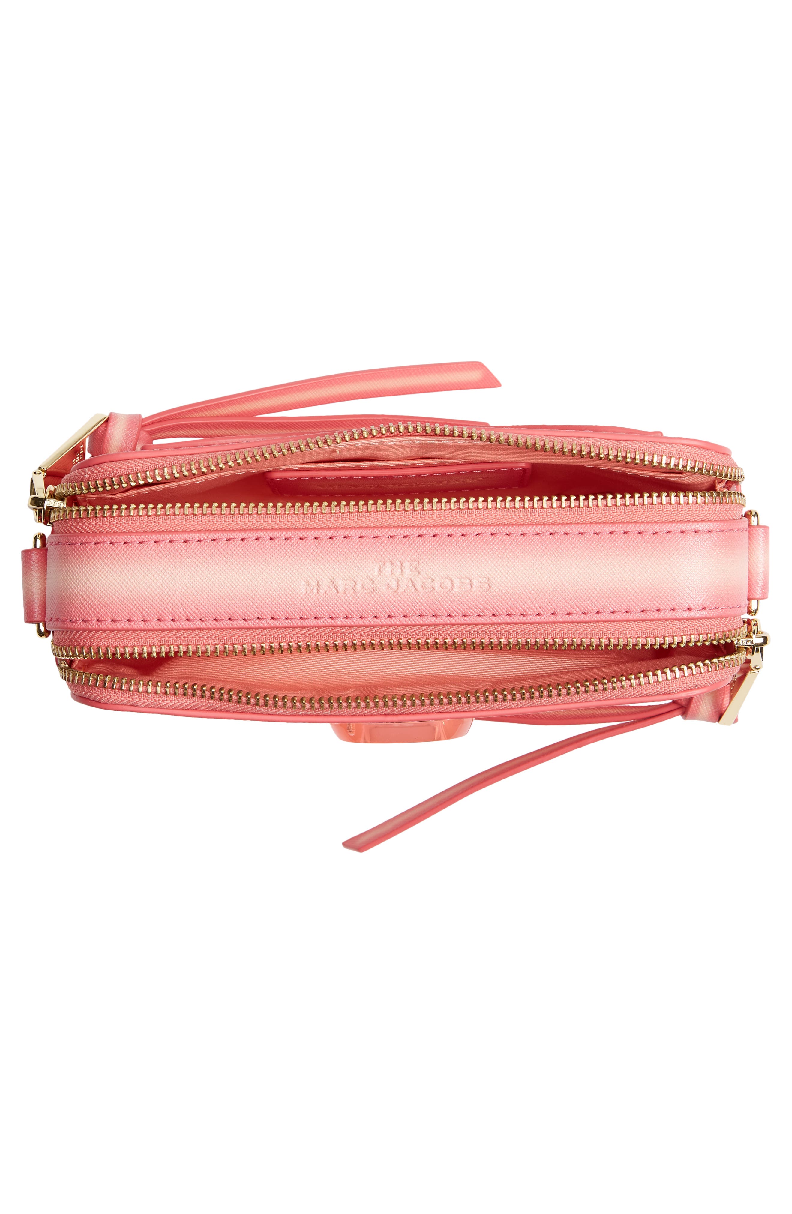 The Snapshot Leather Crossbody Bag, Alternate, color, FLUORO PEACH MULTI