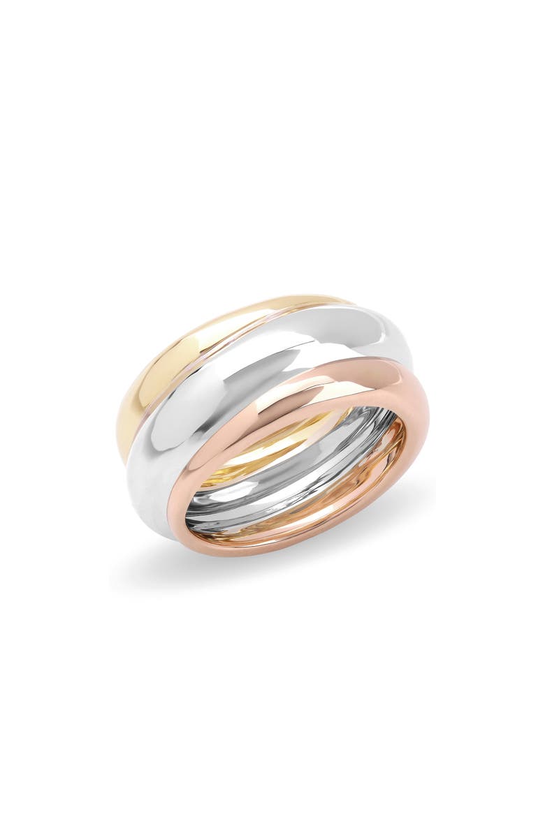 LANA 14K Gold Triple Row Bubble Ring, Main, color, Tri Gold