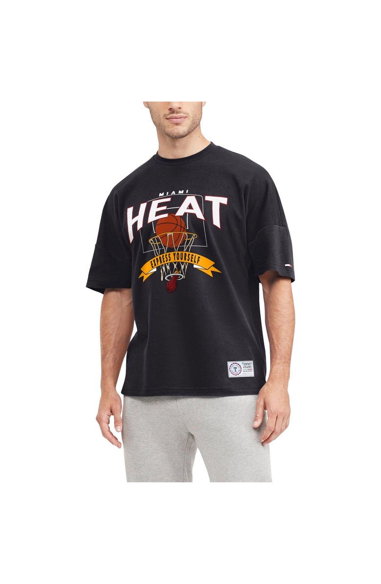 TOMMY JEANS Men's Tommy Jeans Black Miami Heat Tim Backboard T-Shirt, Main, color, Black