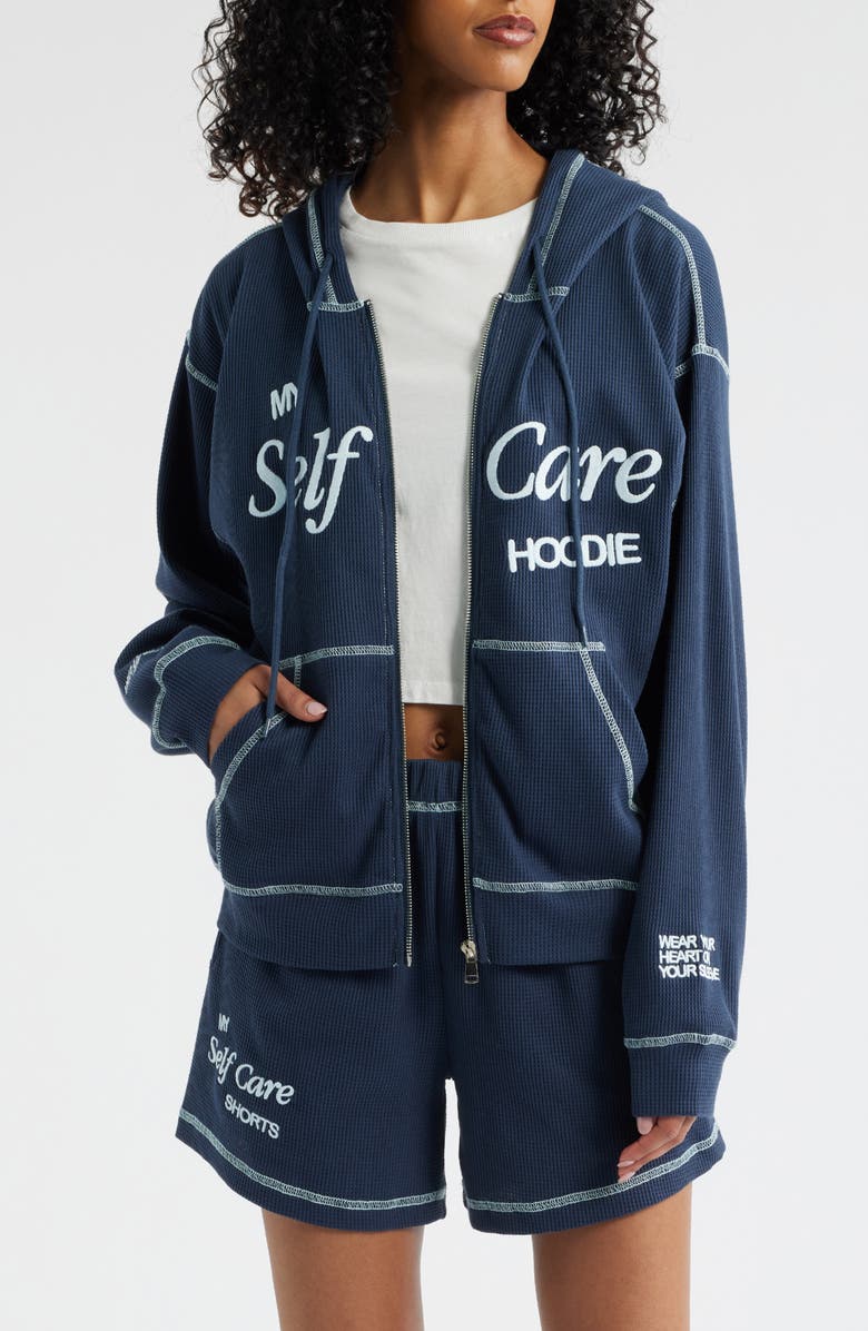 THE MAYFAIR GROUP My Self Care Hoodie, Main, color, Navy