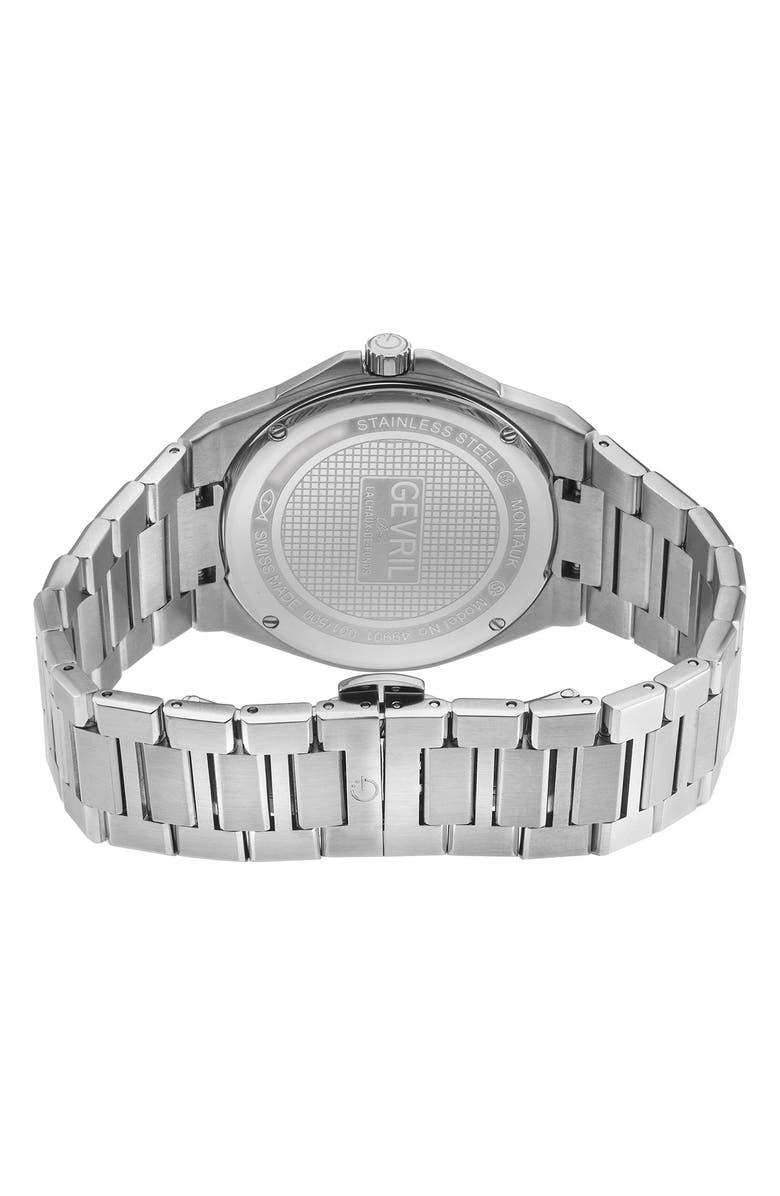 GEVRIL Montauk Bracelet Watch, 40mm, Alternate, color, Silver