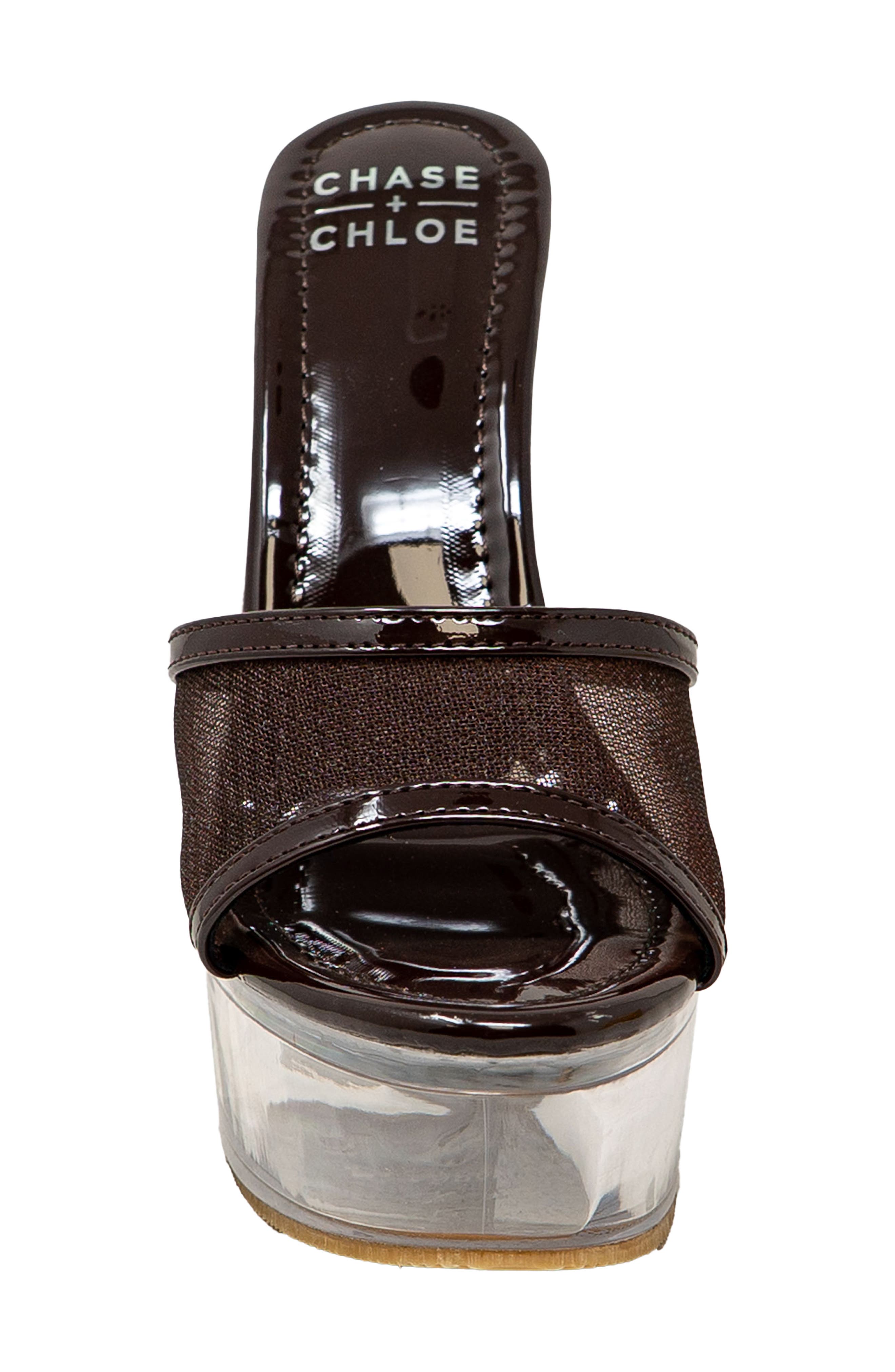 Mesh Strap Platform Sandal, Alternate, color, BROWN