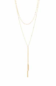 Frankie & Zoe 14K Yellow Gold Layered Chain Y-Necklace