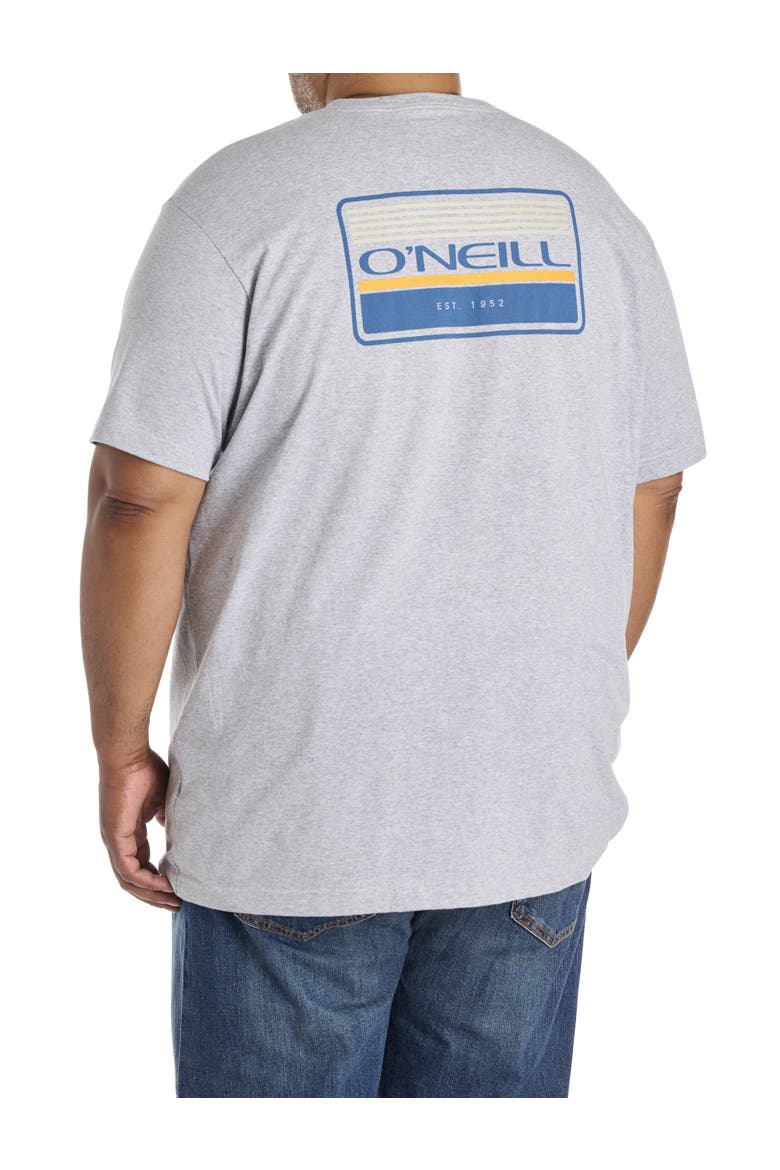 Big & Tall Banner Graphic Tee, Main, color, GREY HEATHER