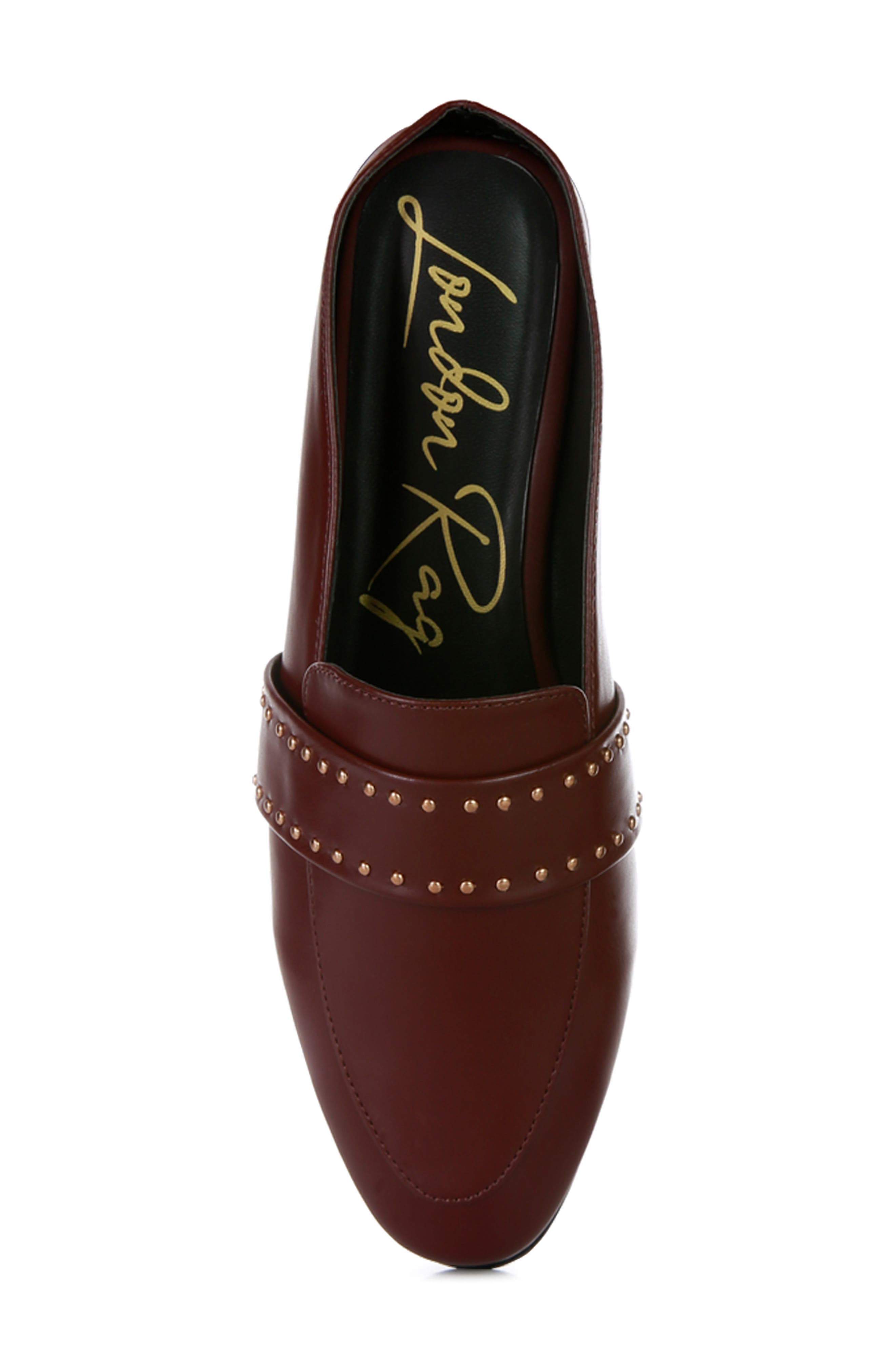 LONDON RAG Walkout Studded Mule, Alternate, color, Burgundy