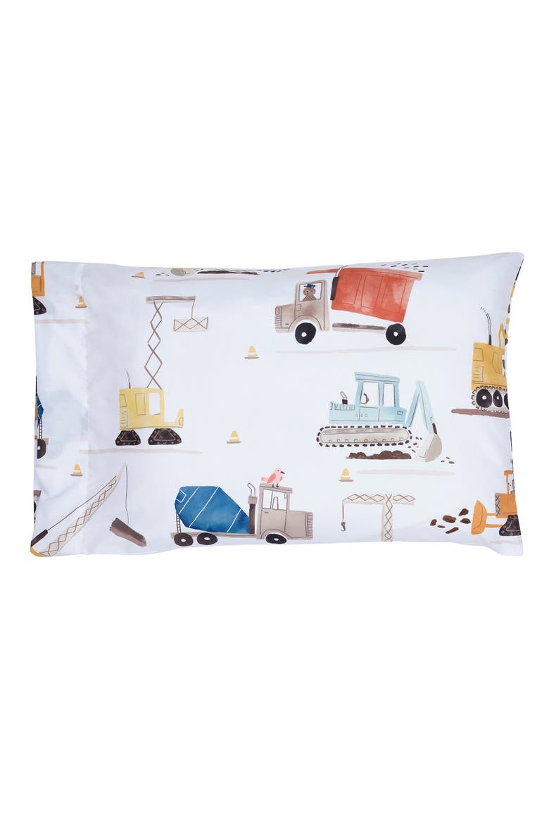 Construction Zone Transportation Twin Sheets & Pillowcase Set, Alternate, color, Multicolor