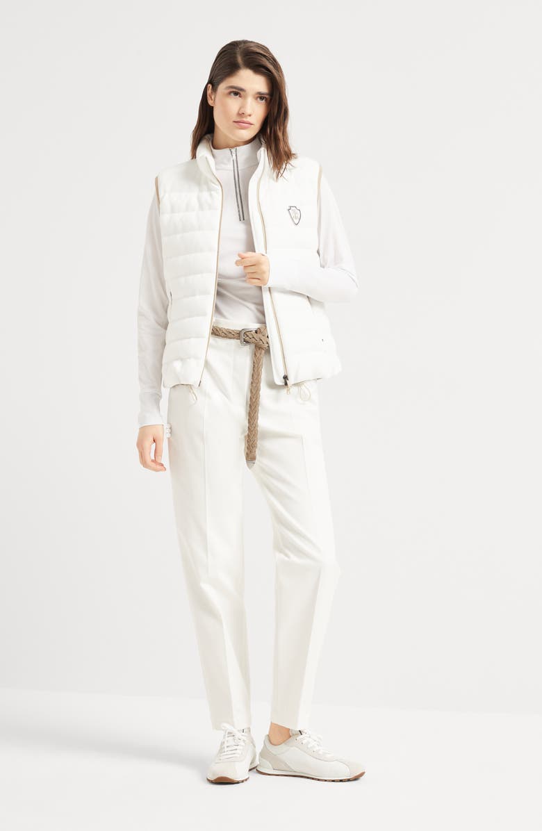 Brunello Cucinelli High-waist cigarette trousers, Alternate, color, 