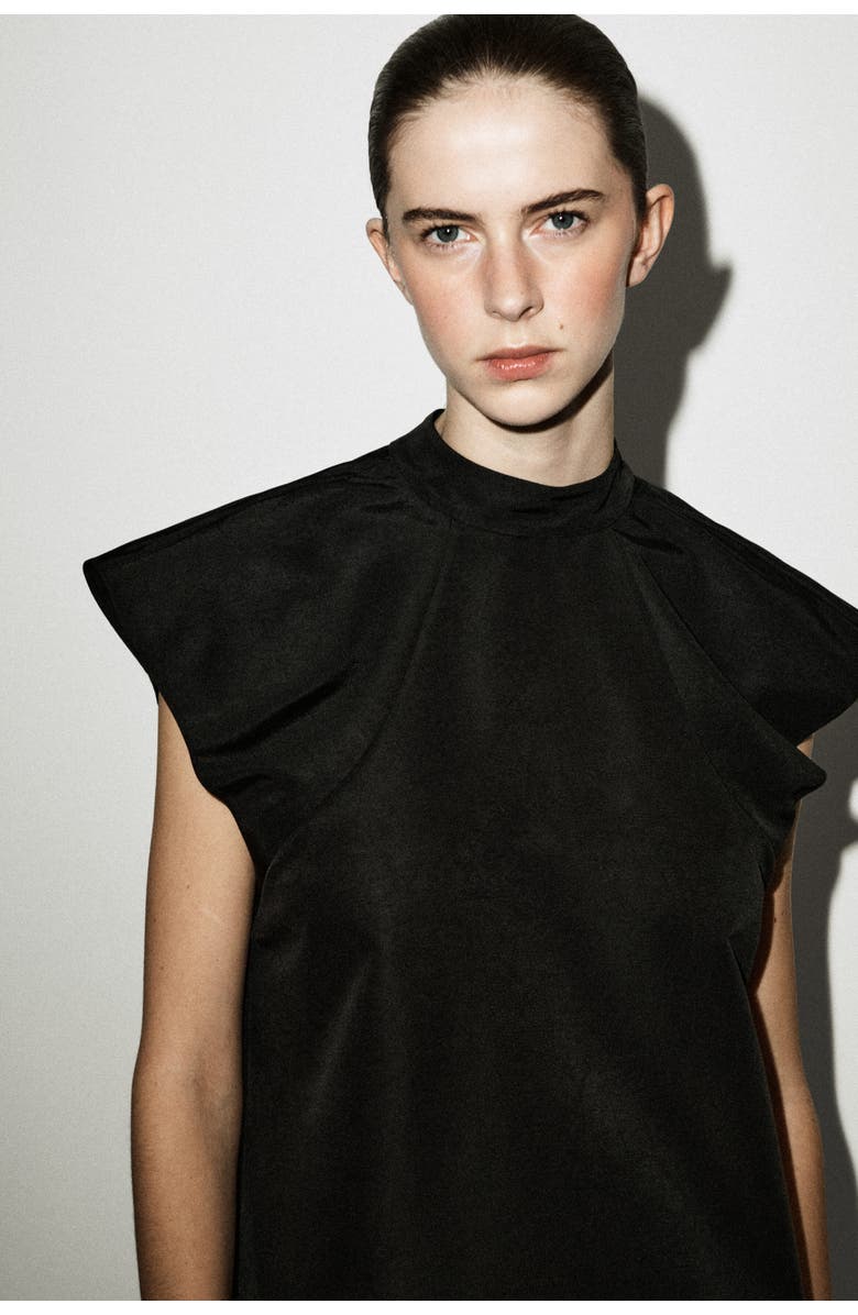 COS Sculpted Turtleneck Dress, Alternate, color, Black