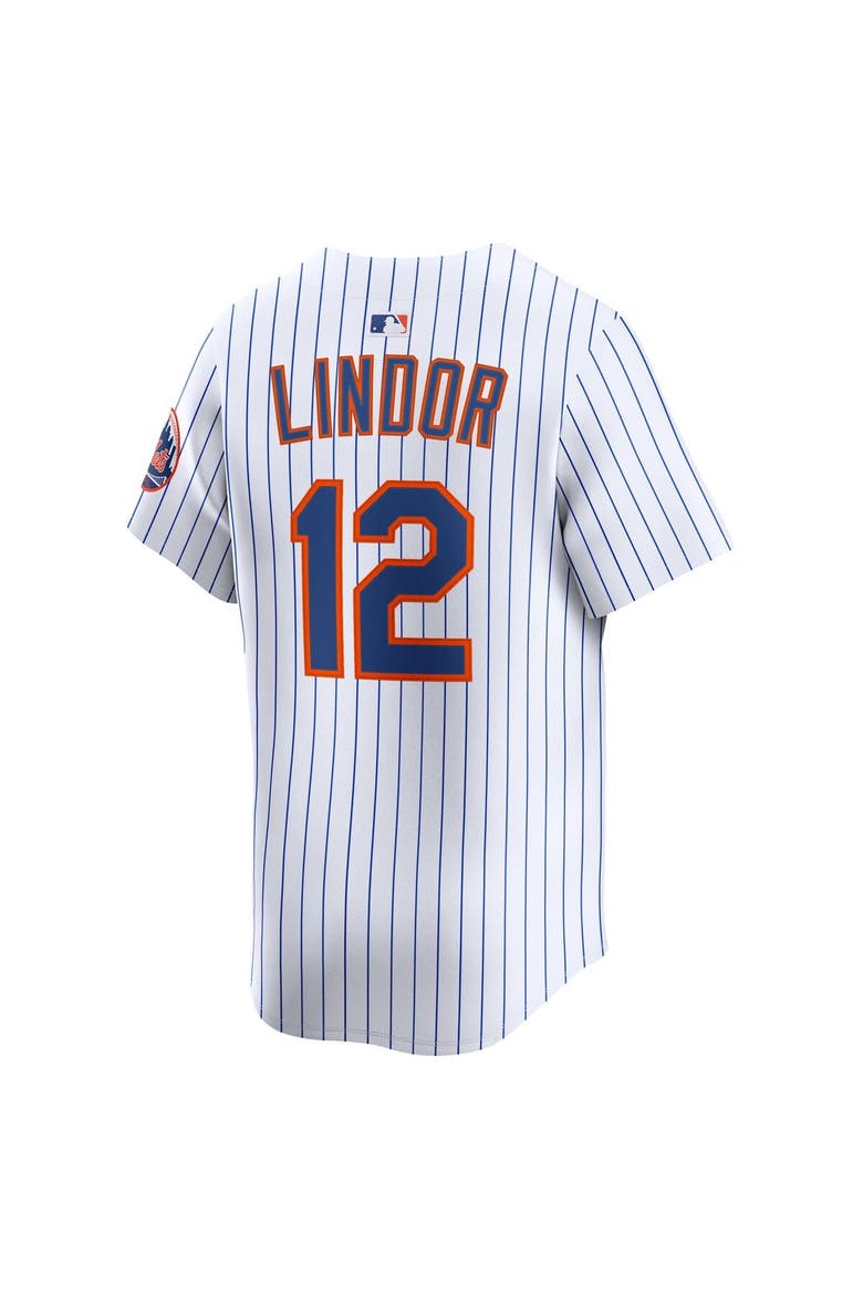 Men's Nike Francisco Lindor White New York Mets Home Limited Jersey, Alternate, color, White