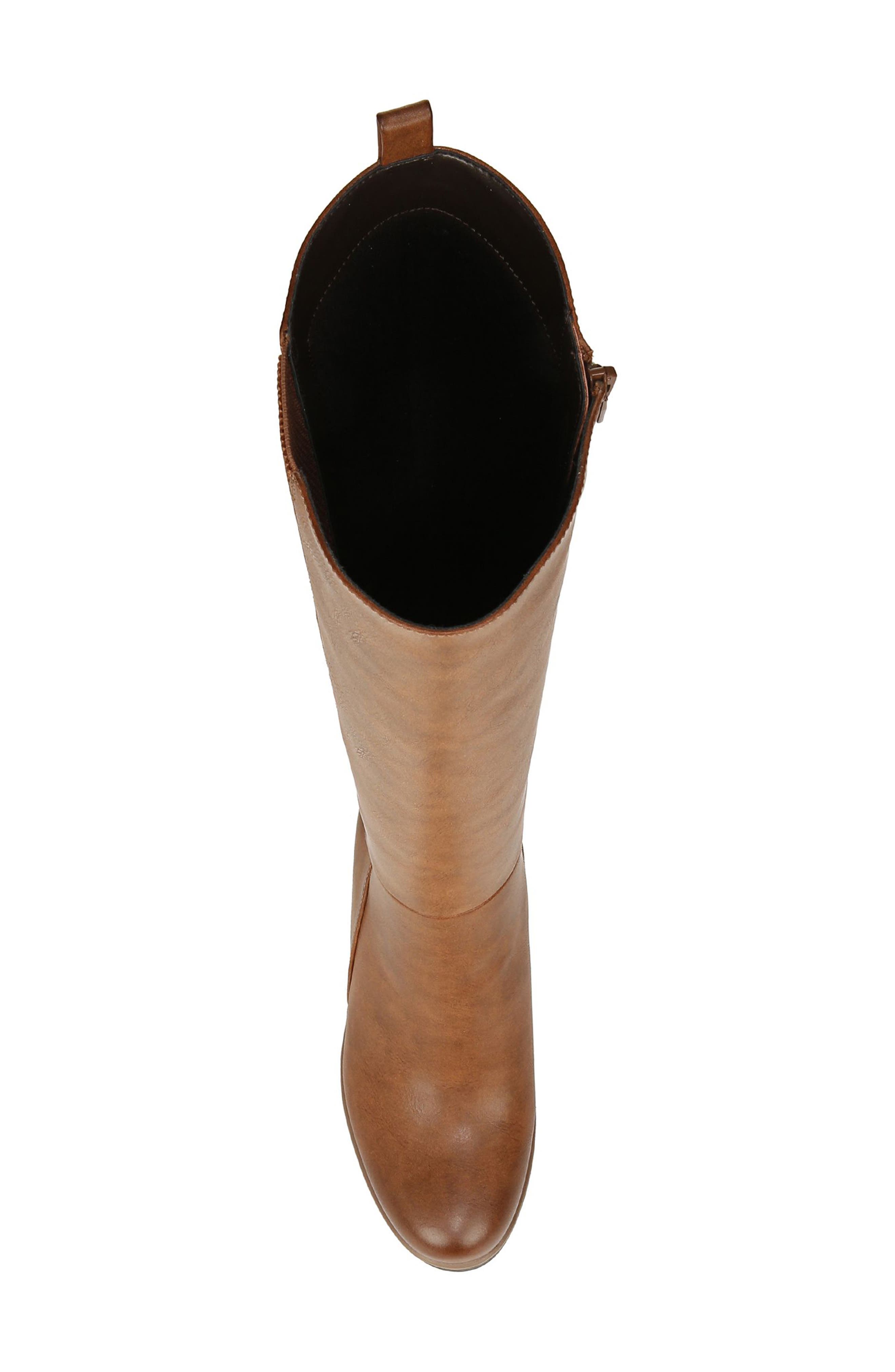 Adrian Knee High Wedge Boot, Alternate, color, TOFFEE BROWN SYNTHETIC