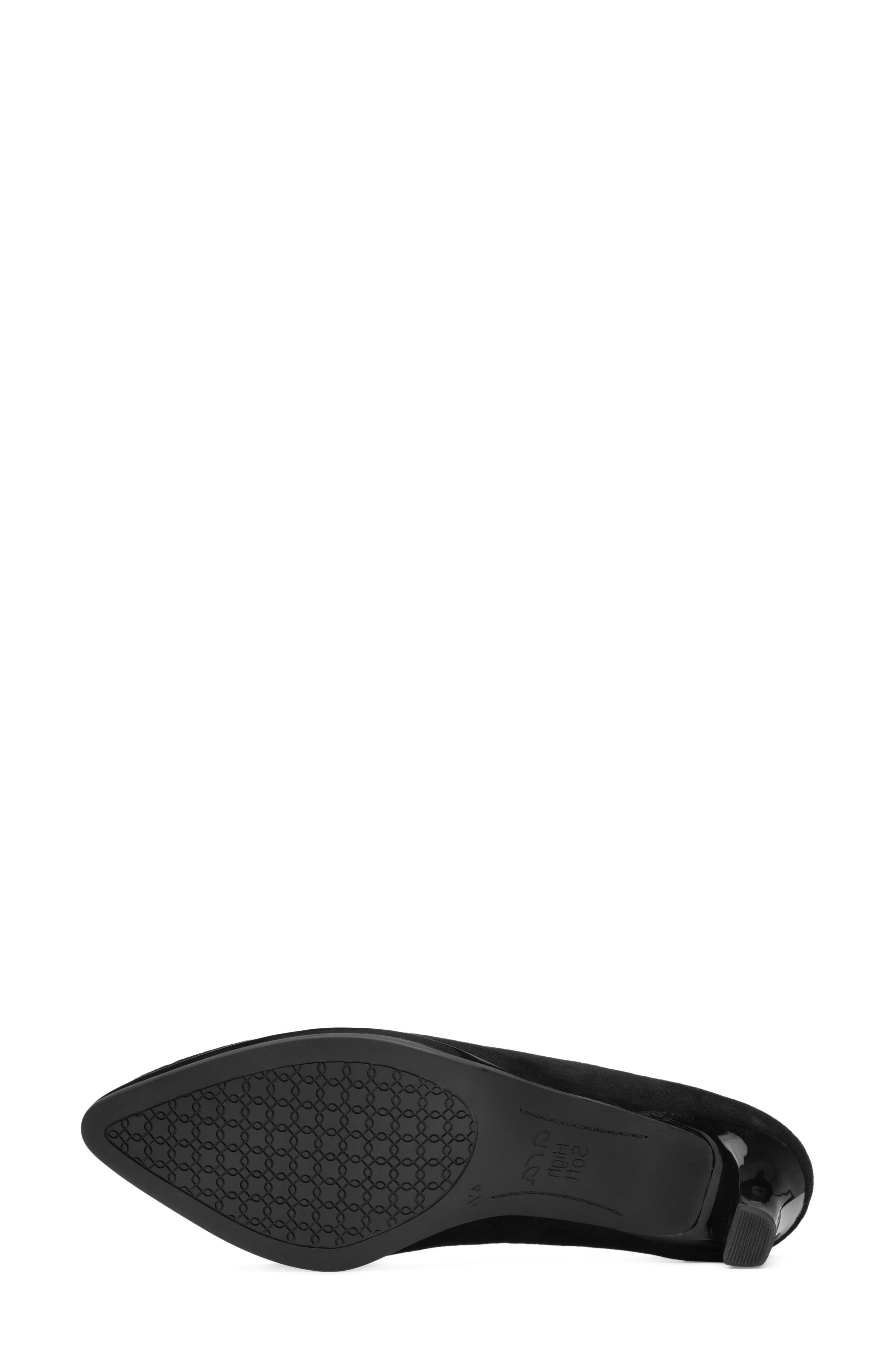 Amaryllis Leather Pump, Alternate, color, BLACK