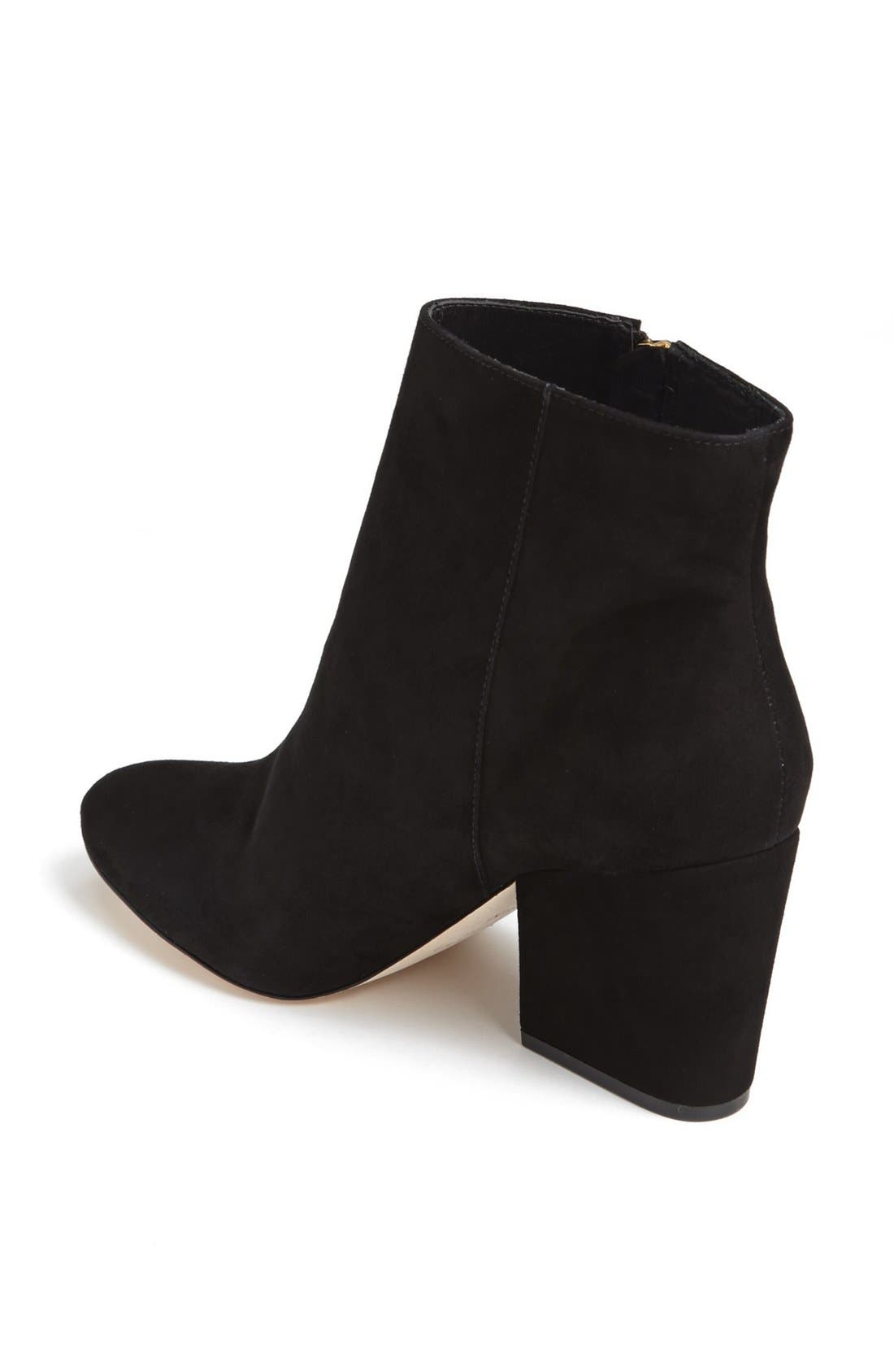 'rickee' bootie, Alternate, color, BLACK SUEDE