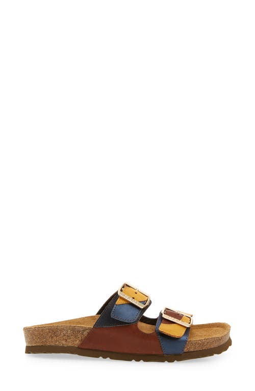 Naot San Diego Slide Sandal In Chestnut/marigold/ink