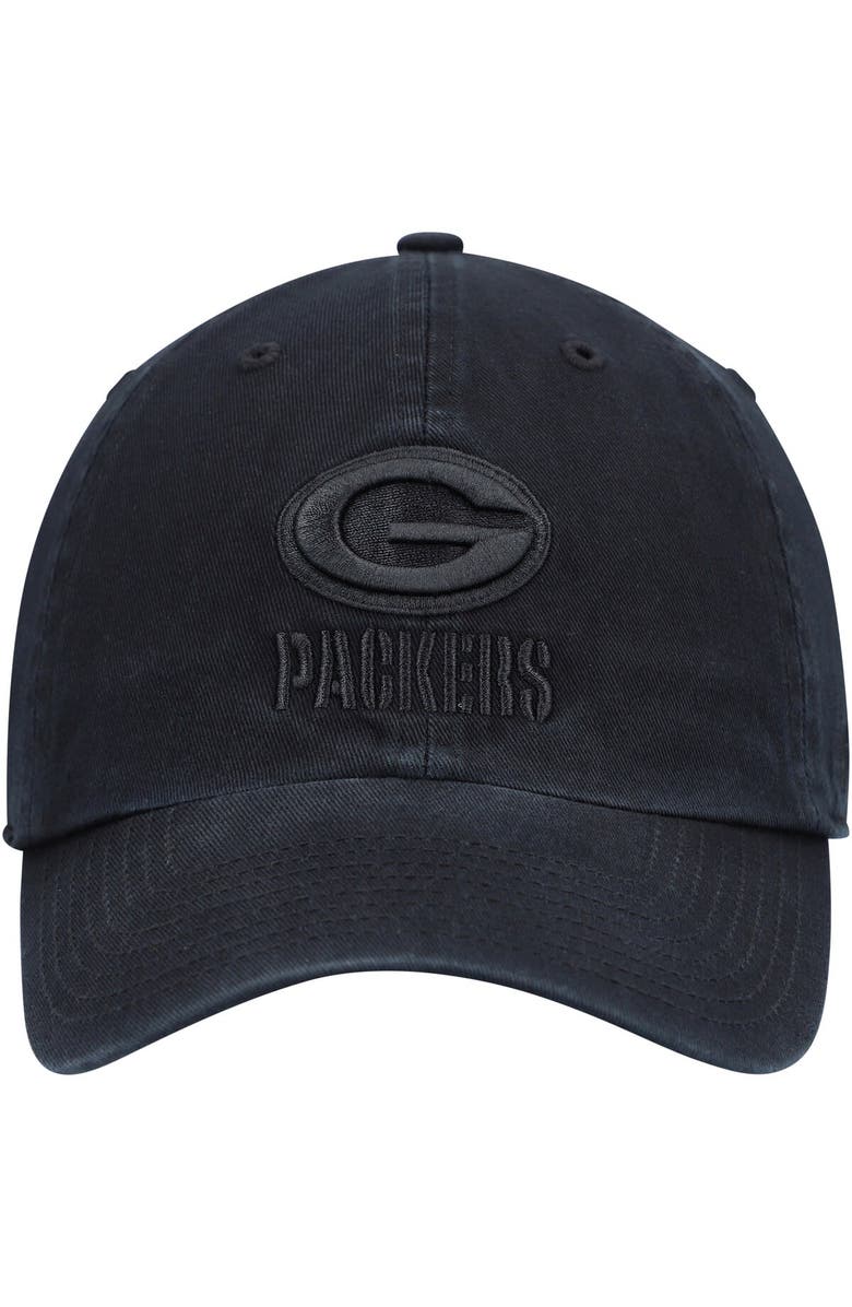 '47 Men's '47 Black Green Bay Packers Team Tonal Clean Up Adjustable Hat, Alternate, color, Black