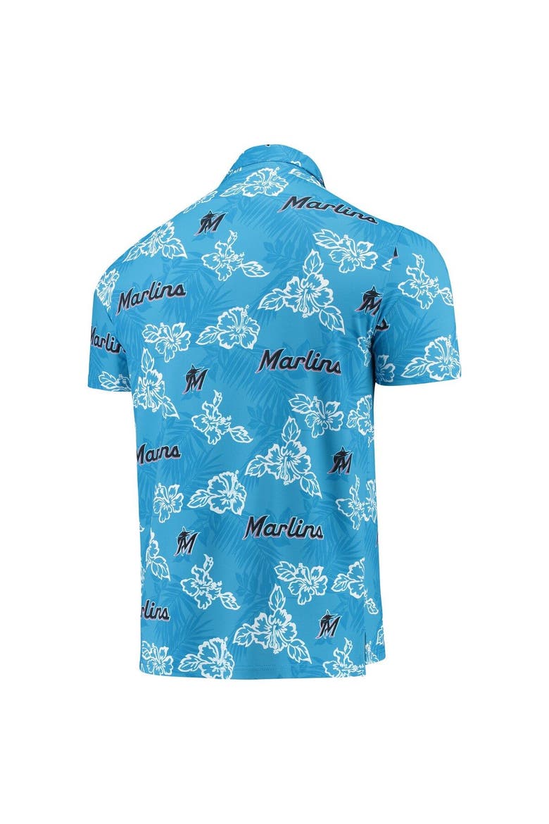 Men's Reyn Spooner Blue Miami Marlins Performance Polo, Alternate, color, Blue