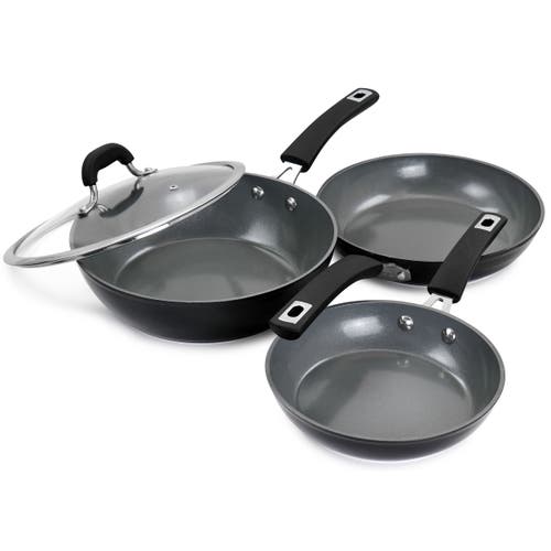 Kenmore 12 Piece Ceramic Coated Aluminum Cookware Set In Black