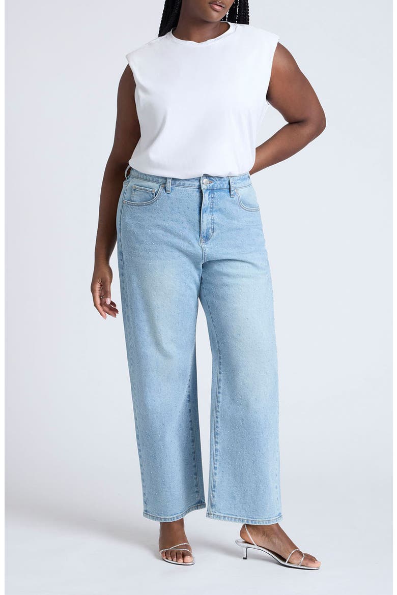 The Sparkle Naomi Straight Leg Jean, Alternate, color, VINTAGE BLUE