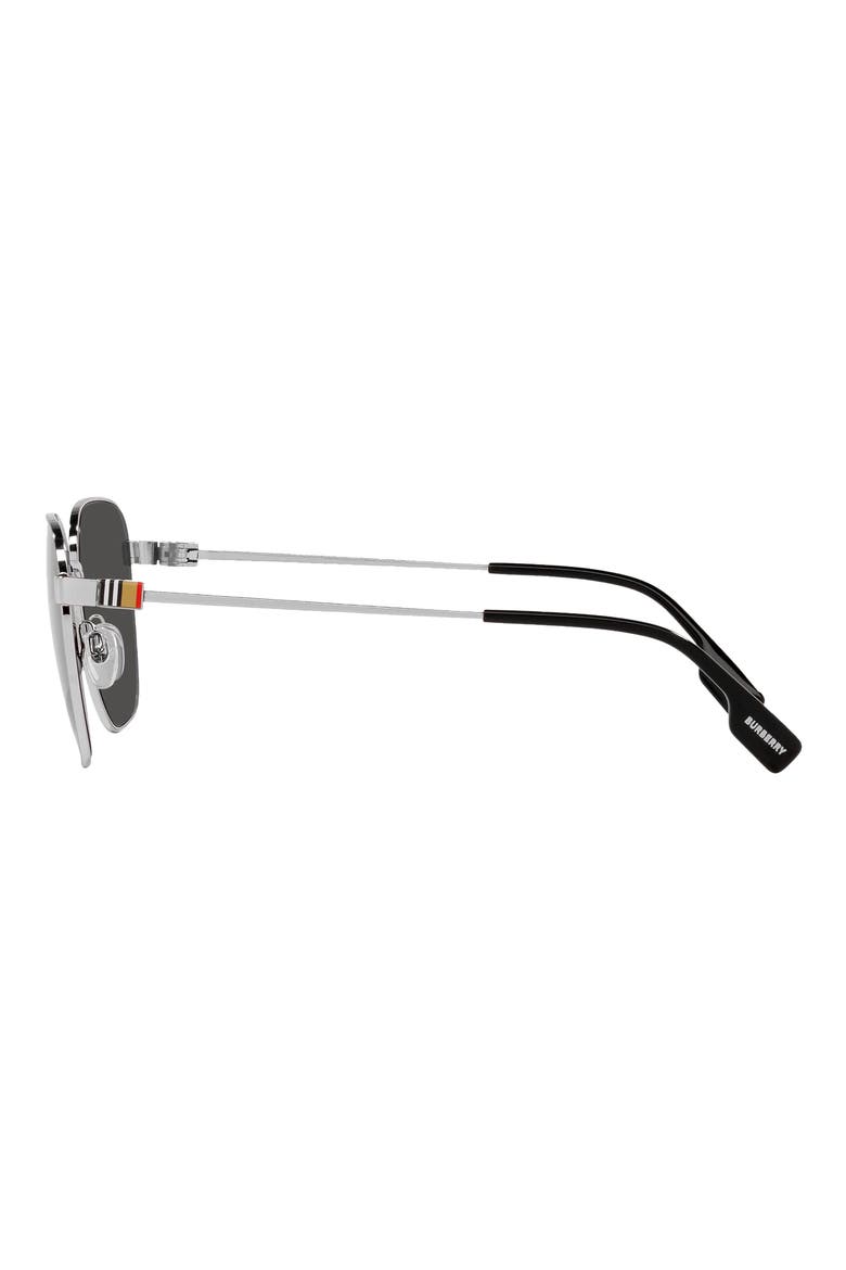 Drew 55mm Square Sunglasses, Alternate, color, SILVER