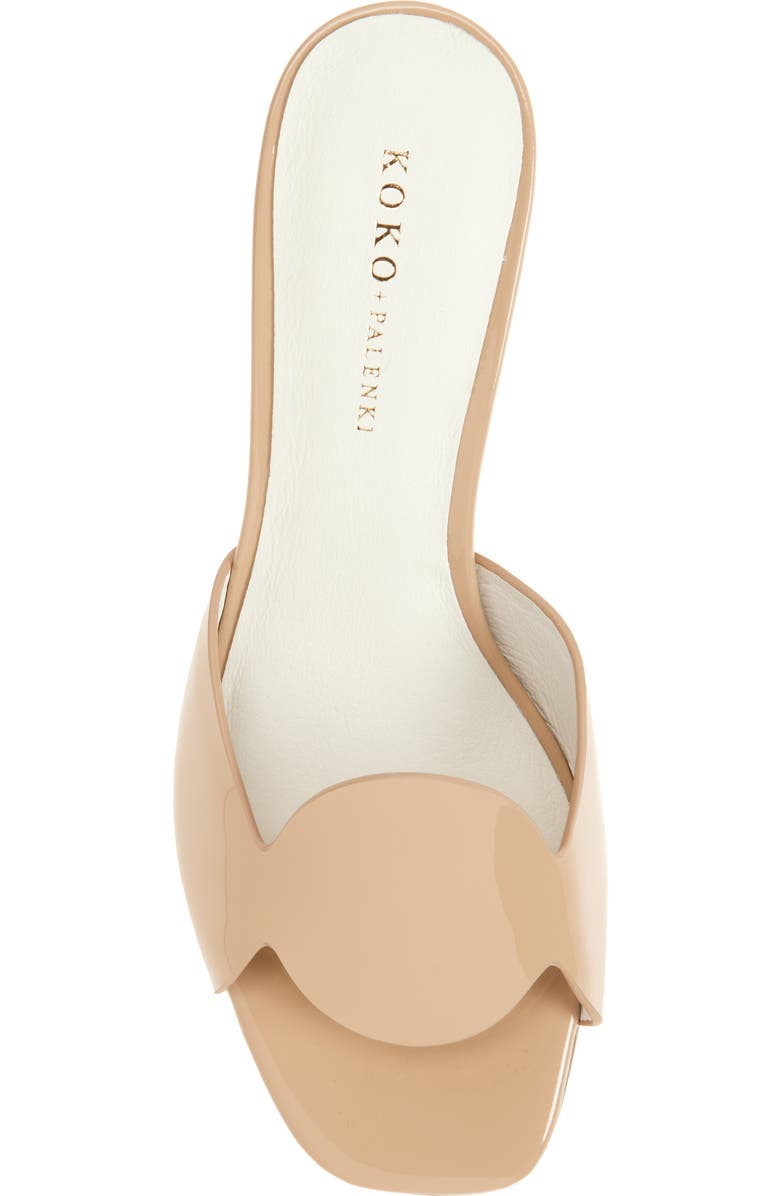 KOKO + PALENKI Orbit Slide Sandal, Alternate, color, Beige Patent