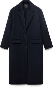 MANGO Wool Blend Overcoat