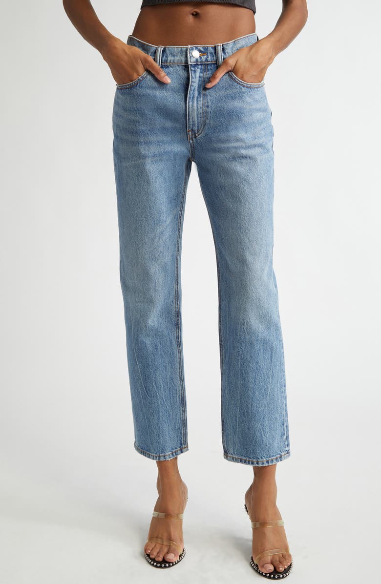 Alexander Wang OG High Waist Stovepipe Jeans, Main, color,