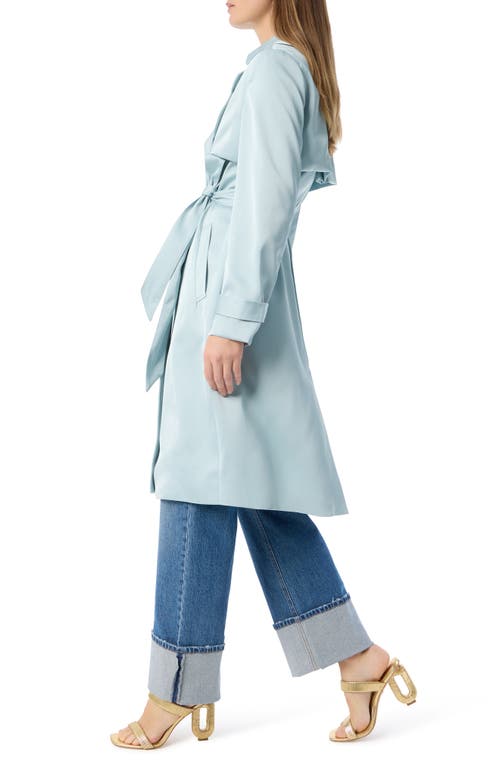 Do By Dee Ocleppo Cassie Trench Coat In Cloud Blue