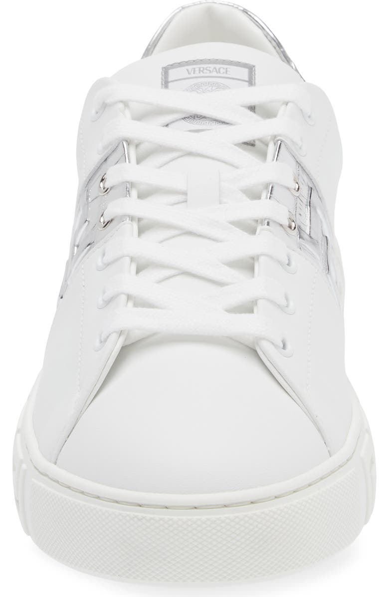 Versace Greca Croc Embossed Panel Sneaker, Alternate, color,