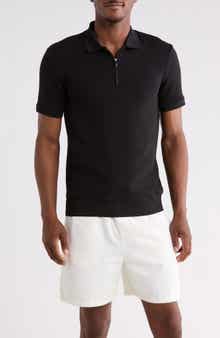 DENIM AND FLOWER Quarter Zip Knit Polo