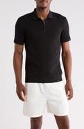 DENIM AND FLOWER Quarter Zip Knit Polo